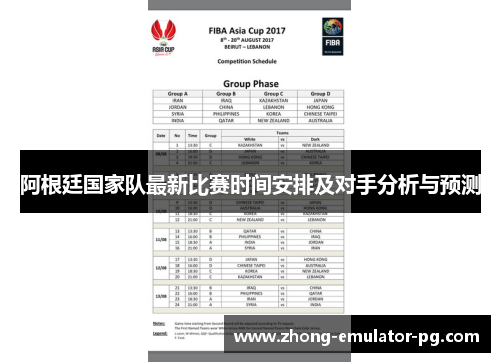 阿根廷国家队最新比赛时间安排及对手分析与预测
